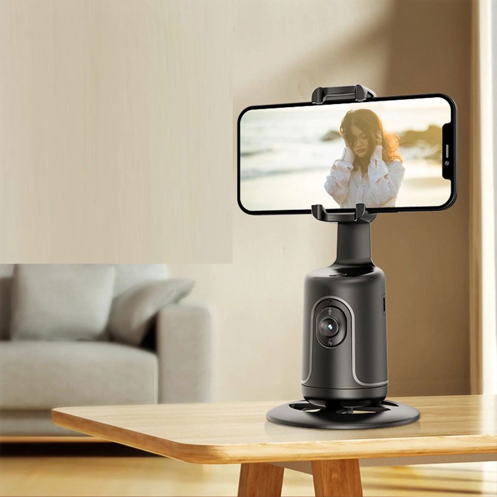 Auto Face Tracking Phone Holder Tripod, No App Required, 360° Rotation Smart Face Body Tracking Tripod Selfie Phone Camera Mount Cell Phone Stand for TIK Tok, Vlog, Live Streaming, Youtube Video 2668south