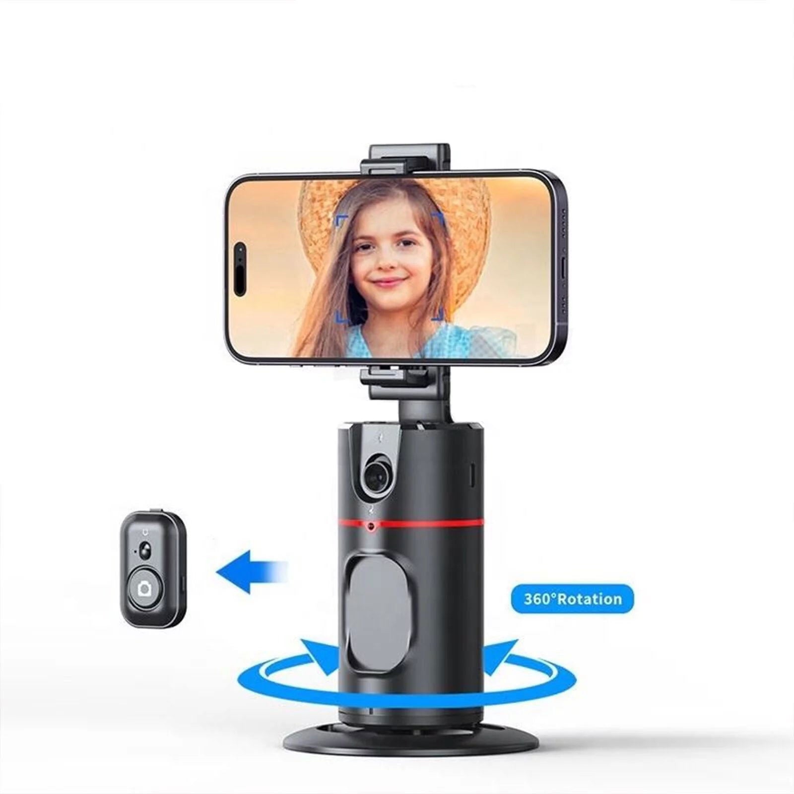 Auto Face Tracking Phone Holder Tripod, No App Required, 360° Rotation Smart Face Body Tracking Tripod Selfie Phone Camera Mount Cell Phone Stand for TIK Tok, Vlog, Live Streaming, Youtube Video 2668south