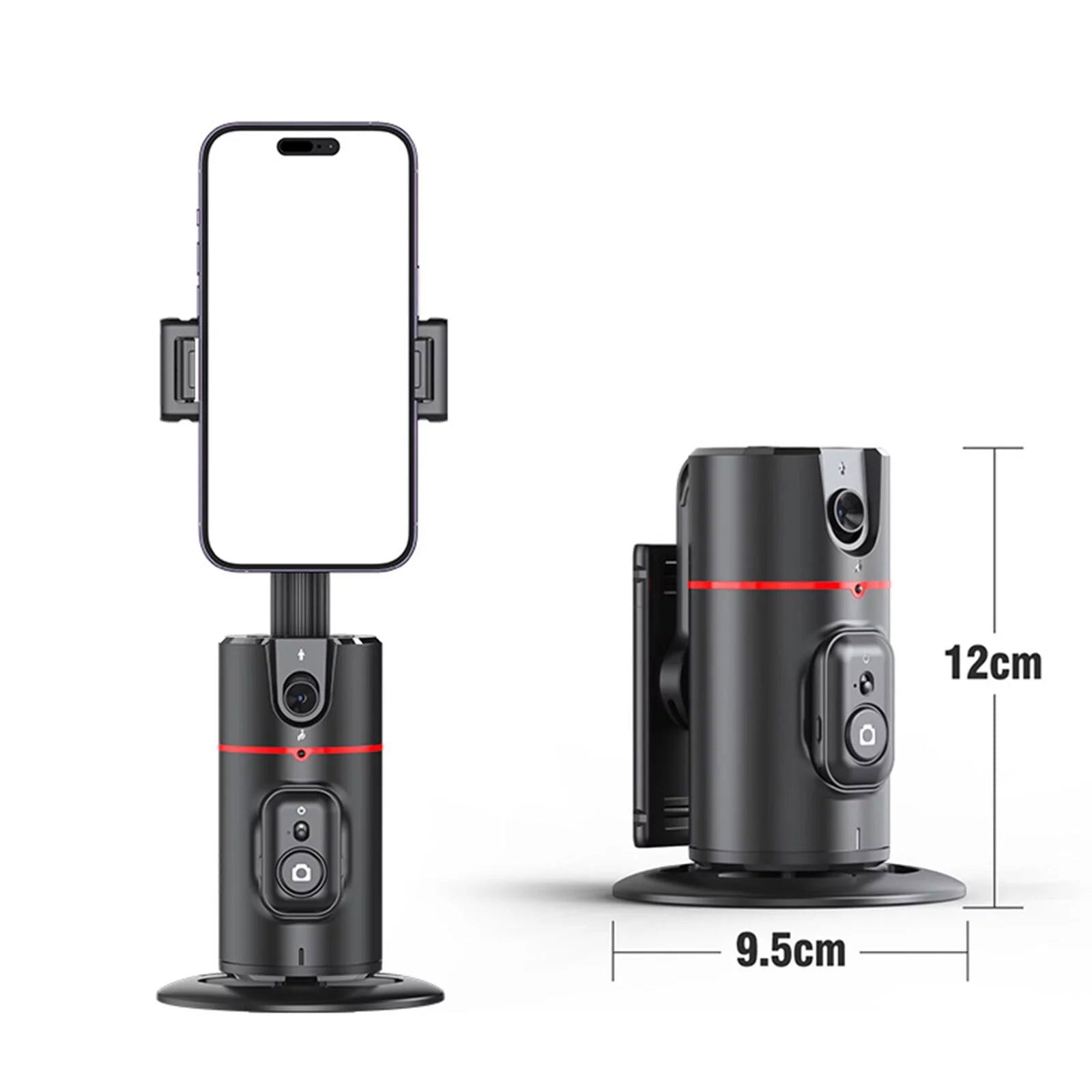 Auto Face Tracking Phone Holder Tripod, No App Required, 360° Rotation Smart Face Body Tracking Tripod Selfie Phone Camera Mount Cell Phone Stand for TIK Tok, Vlog, Live Streaming, Youtube Video 2668south