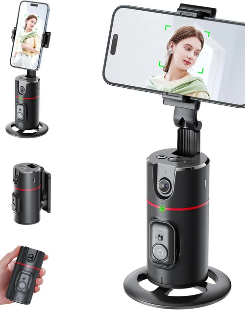 Load image into Gallery viewer, Auto Face Tracking Phone Holder Tripod, No App Required, 360° Rotation Smart Face Body Tracking Tripod Selfie Phone Camera Mount Cell Phone Stand for TIK Tok, Vlog, Live Streaming, Youtube Video 2668south
