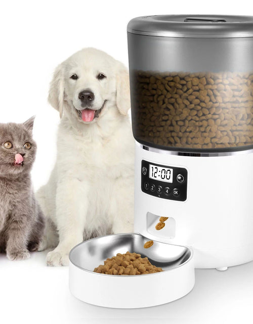 Load image into Gallery viewer, Automatic Cat Feeder, 4L Dual Power Pet Feeder Automatic Dry Food Dispenser, Control 1-4 Meals a Day, Automatic Dog Feeder 2668south
