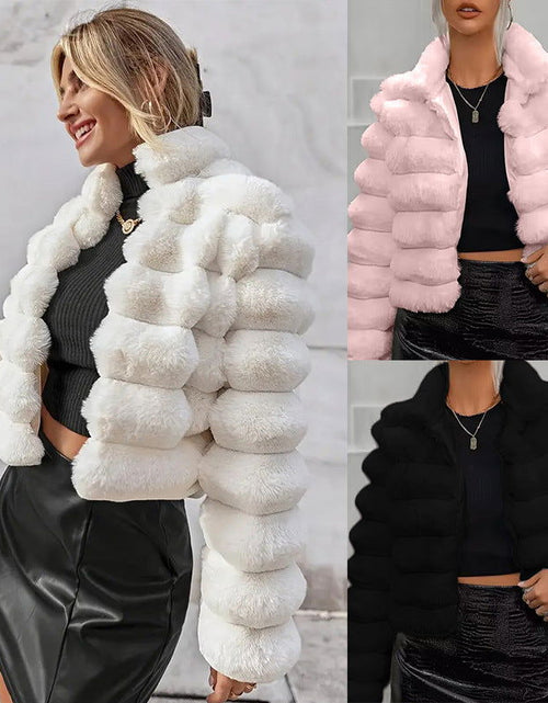 Load image into Gallery viewer, Autumn And Winter European And American Imitation Fur Coat Short Women 2668south
