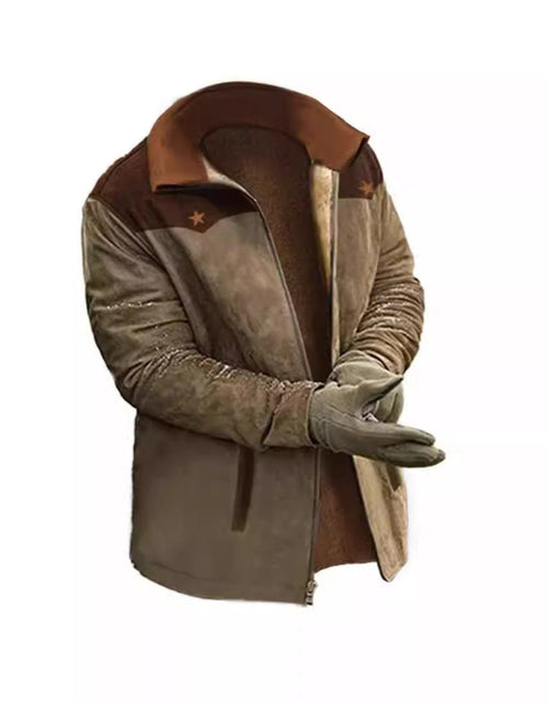 Load image into Gallery viewer, Autumn And Winter Men&#39;s Fleece-lined Turn-down Collar Coat 2668south
