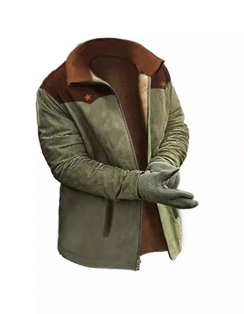 Load image into Gallery viewer, Autumn And Winter Men&#39;s Fleece-lined Turn-down Collar Coat 2668south
