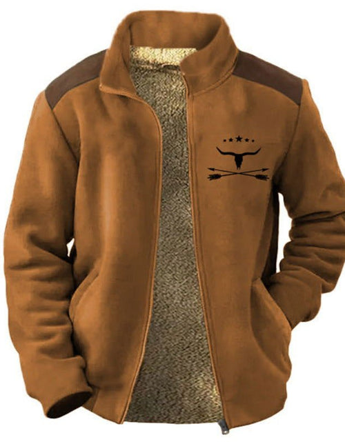 Load image into Gallery viewer, Autumn And Winter Men&#39;s Fleece-lined Turn-down Collar Coat 2668south
