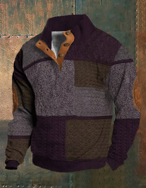 تحميل الصورة إلى عارض المعرض، Autumn And Winter Men&#39;s Printed Sweater With Buckle 2668south
