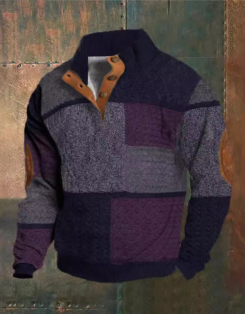 تحميل الصورة إلى عارض المعرض، Autumn And Winter Men&#39;s Printed Sweater With Buckle 2668south
