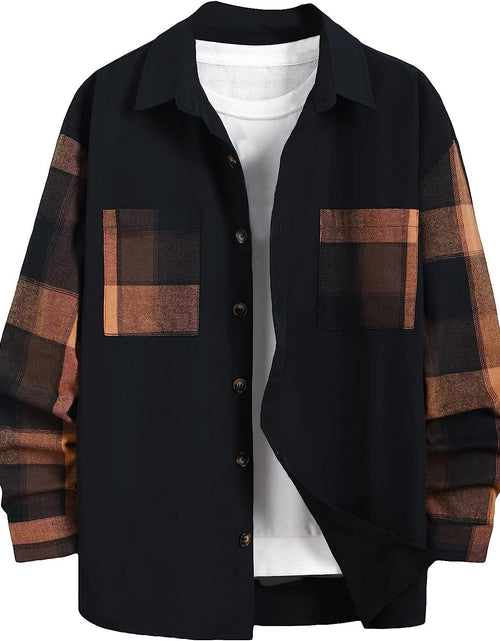 Load image into Gallery viewer, Autumn New Plaid Colorblock Long Sleeve Men&#39;s Casual Shirt 2668south
