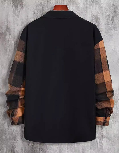 Load image into Gallery viewer, Autumn New Plaid Colorblock Long Sleeve Men&#39;s Casual Shirt 2668south
