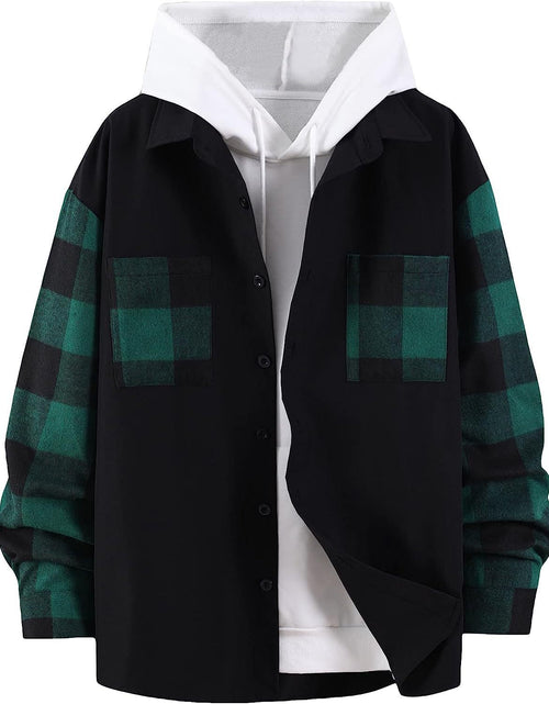 Load image into Gallery viewer, Autumn New Plaid Colorblock Long Sleeve Men&#39;s Casual Shirt 2668south
