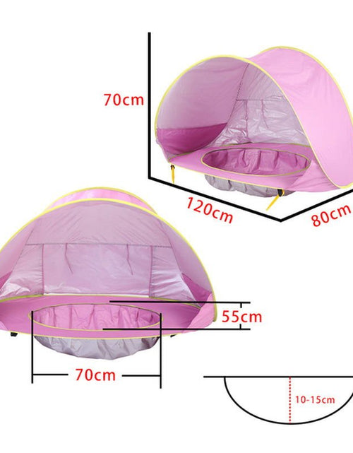 Load image into Gallery viewer, Baby Beach Tent Portable Shade Pool UV Protection Sun Shelter for Infant Outdoor Toys Child Swimming Pool Play House Tent Toys 2668south
