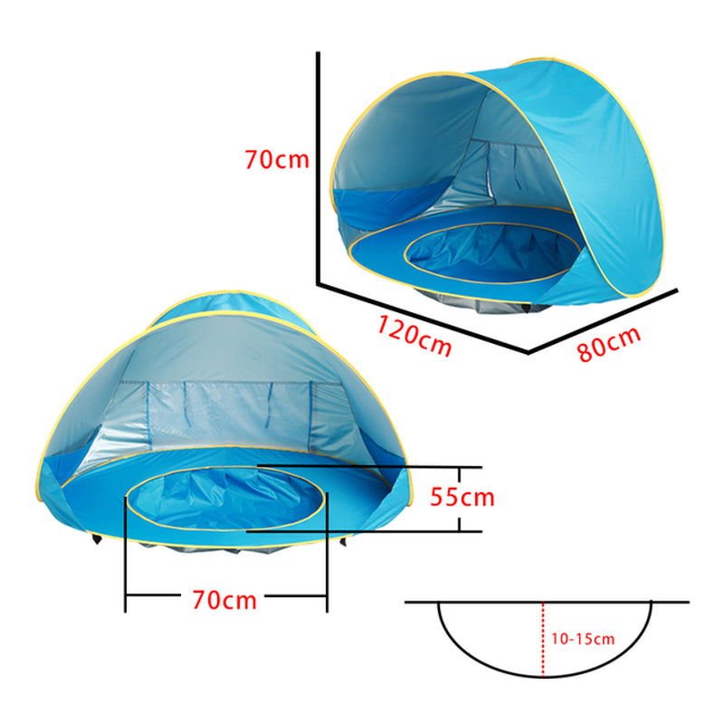 Baby Beach Tent Portable Shade Pool UV Protection Sun Shelter for Infant Outdoor Toys Child Swimming Pool Play House Tent Toys 2668south