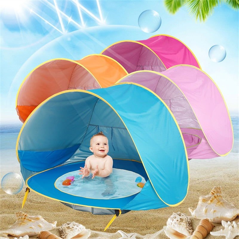 Baby Beach Tent Portable Shade Pool UV Protection Sun Shelter for Infant Outdoor Toys Child Swimming Pool Play House Tent Toys 2668south