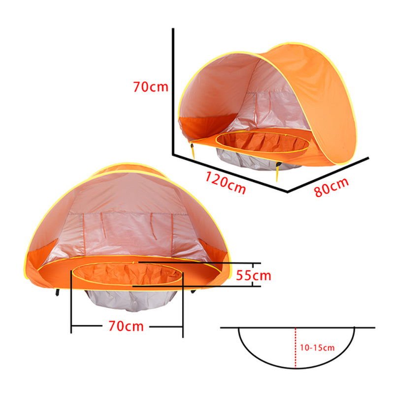 Baby Beach Tent Portable Shade Pool UV Protection Sun Shelter for Infant Outdoor Toys Child Swimming Pool Play House Tent Toys 2668south