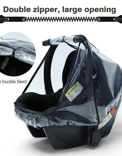 Load image into Gallery viewer, Baby Safety Seat Rain Cover Transparent EVA Baby Out Stroller Baby Carriage Rain Cover Dust Cover Rain Cover 2668south
