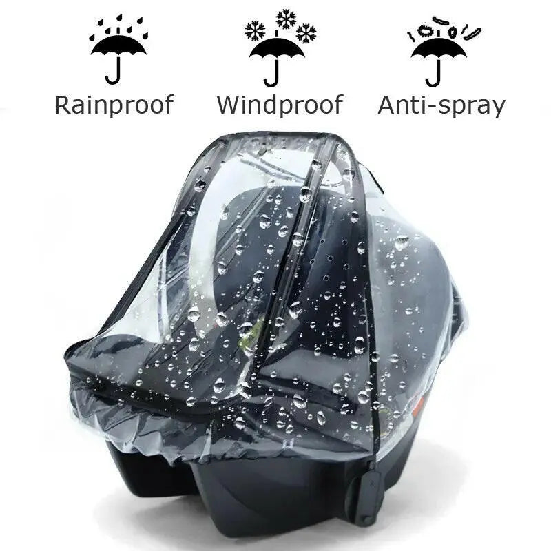 Baby Safety Seat Rain Cover Transparent EVA Baby Out Stroller Baby Carriage Rain Cover Dust Cover Rain Cover 2668south