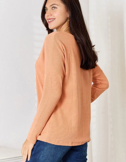 Load image into Gallery viewer, Basic Bae Half Button Long Sleeve Top 2668south
