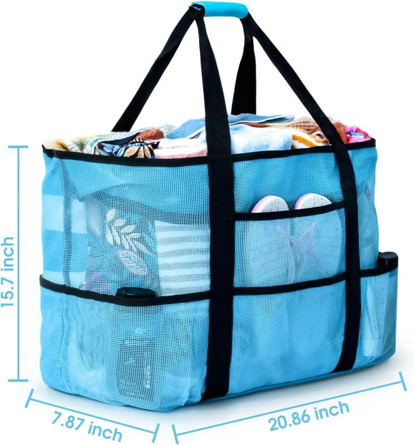 Beach Bag, Extra Large Beach Bags for Women Waterproof Sandproof, Mesh Beach Tote Bags Travel Pool Bag 2668south