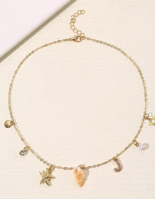 Load image into Gallery viewer, Beach Ocean Style 26 Letter Pearl Shell Necklace 2668south
