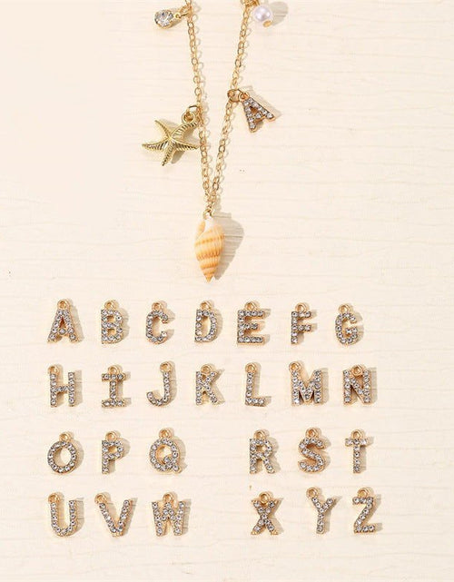 Load image into Gallery viewer, Beach Ocean Style 26 Letter Pearl Shell Necklace 2668south
