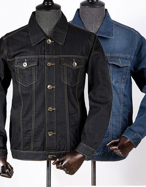 Load image into Gallery viewer, Black Denim Jacket Men&#39;s Jacket 2668south
