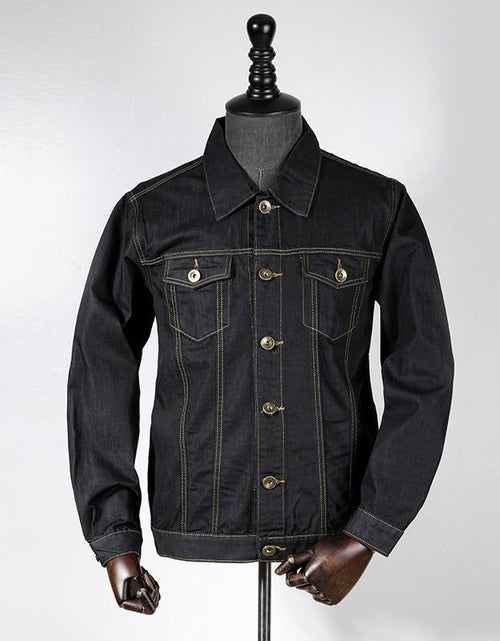 Load image into Gallery viewer, Black Denim Jacket Men&#39;s Jacket 2668south
