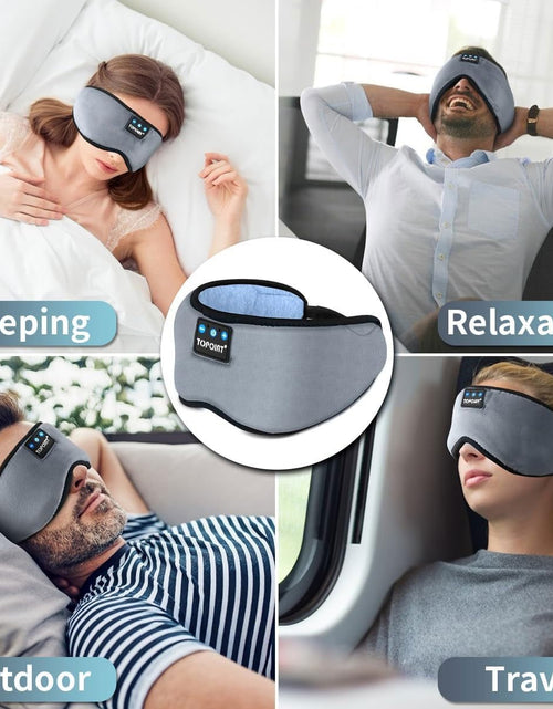 Load image into Gallery viewer, Bluetooth Sleep Eye Mask Wireless Headphones, Sleeping Eye Cover Travel Music Headsets with Microphone Handsfree, Sleep Headphones for Side Sleepers Men Women 2668south
