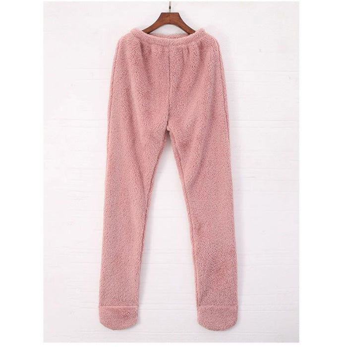 Body Stocking Foot-wrapped Warm Pajama Fleece-lined Home Pants 2668south