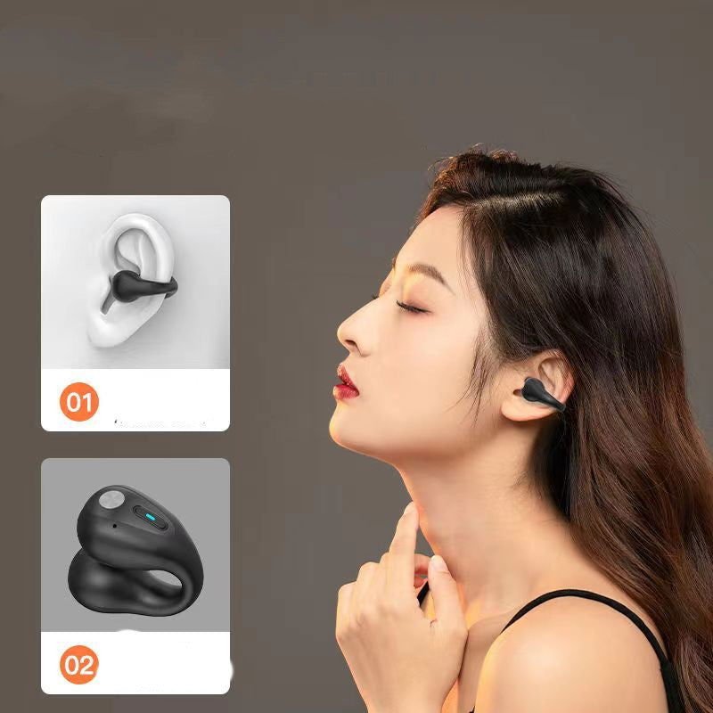 Bone Conduction Headphones TWS Earbuds Ear Clip Bluetooth 5.3 Touch Wireless Earphone In-Ear Bass HIFI Sports Headset 2668south