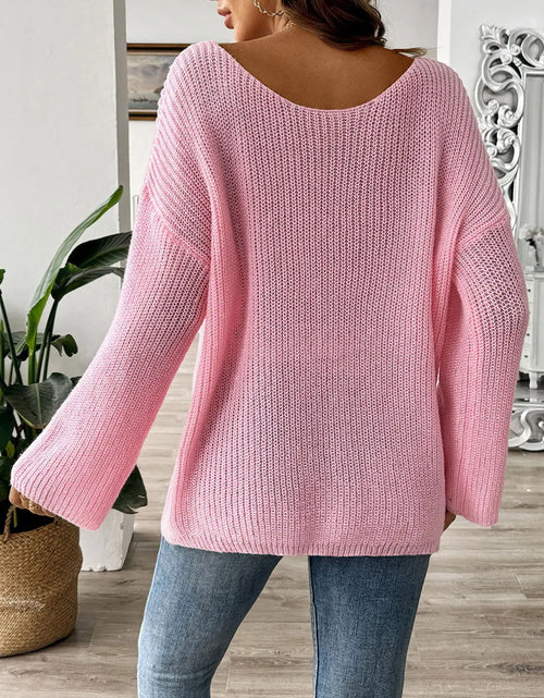 Load image into Gallery viewer, Bow Boat Neck Long Sleeve Sweater 2668south
