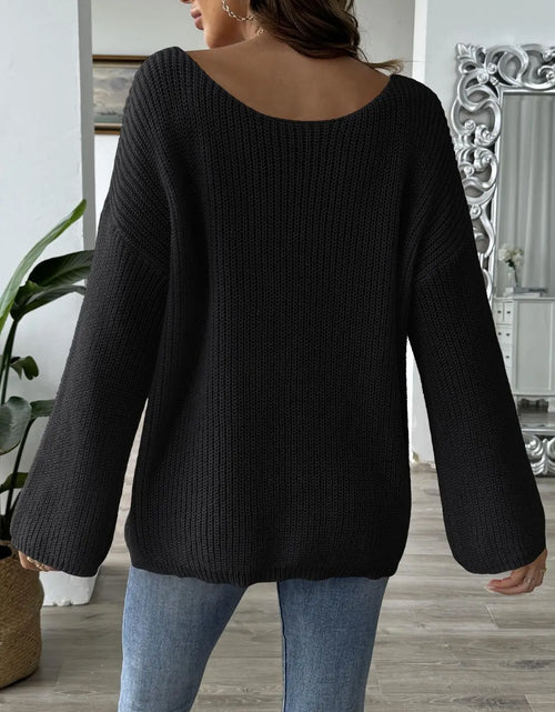 Load image into Gallery viewer, Bow Boat Neck Long Sleeve Sweater 2668south
