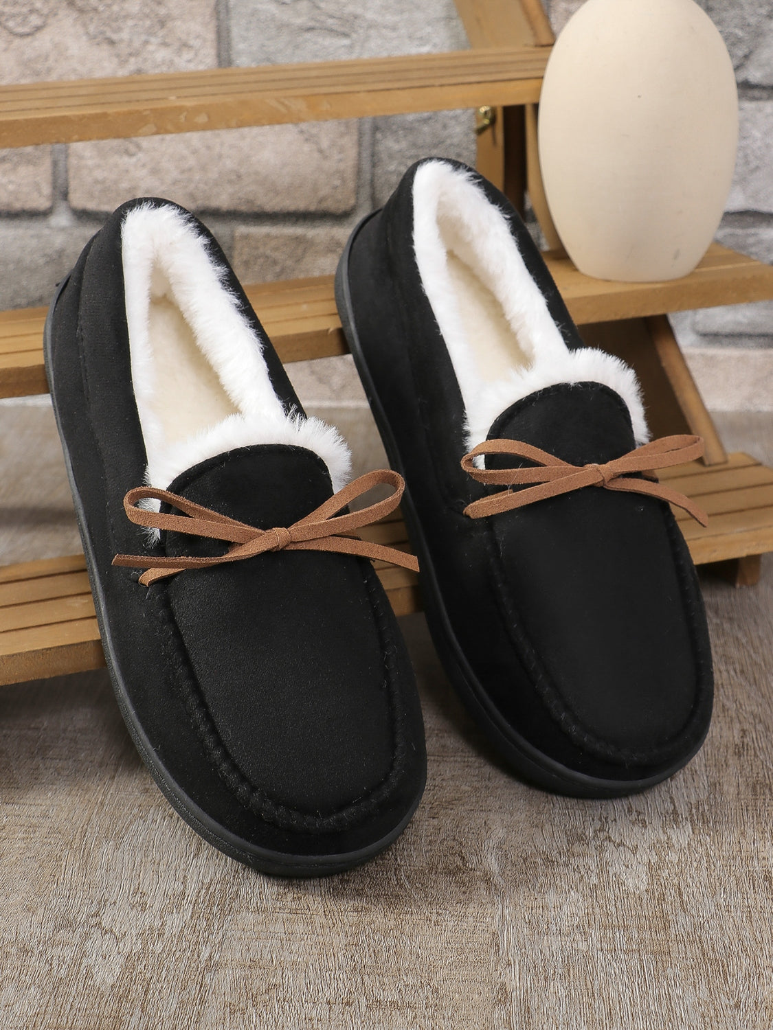 Bow Round Toe Flat Slip-Ons 2668south