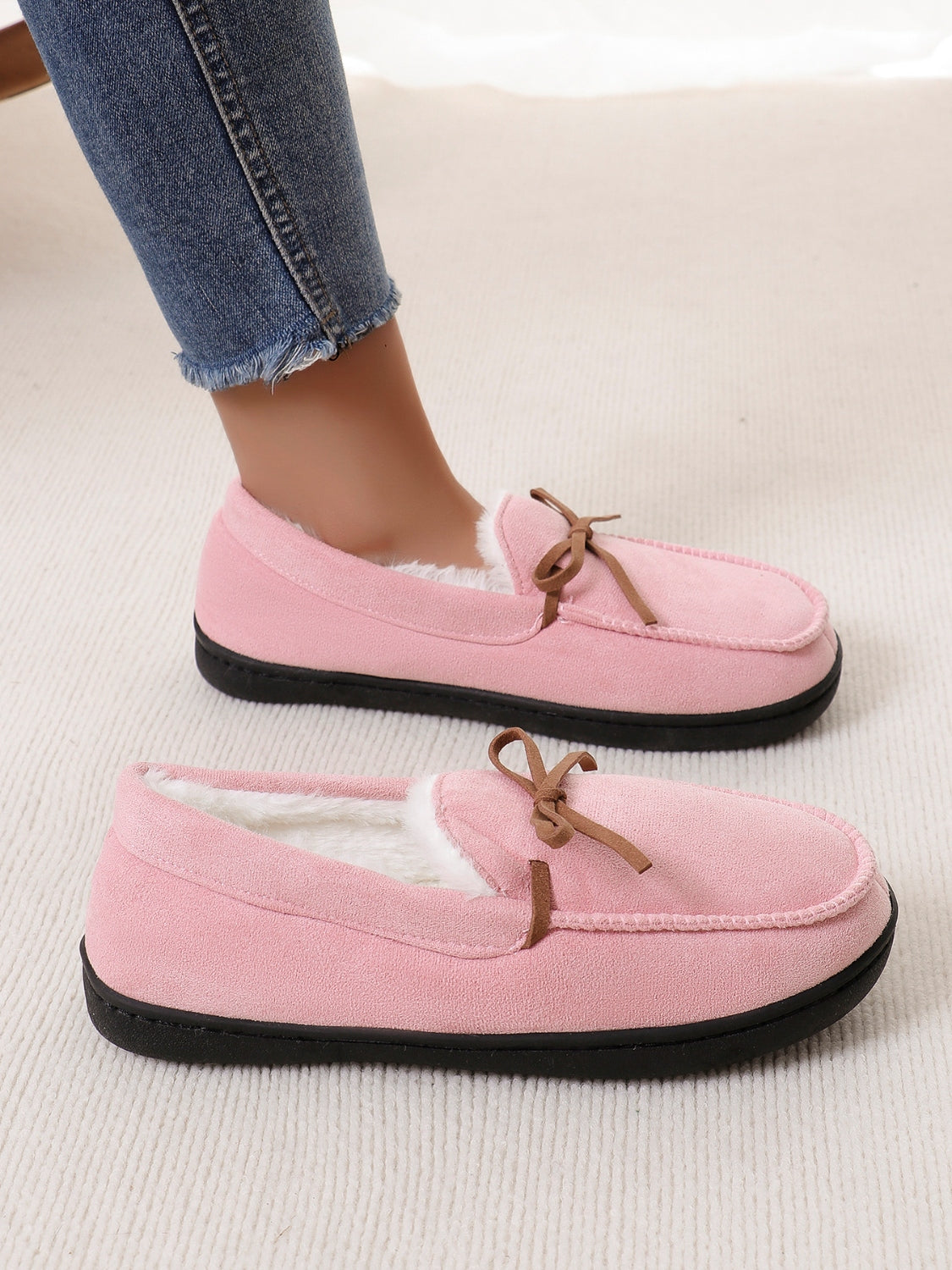 Bow Round Toe Flat Slip-Ons 2668south