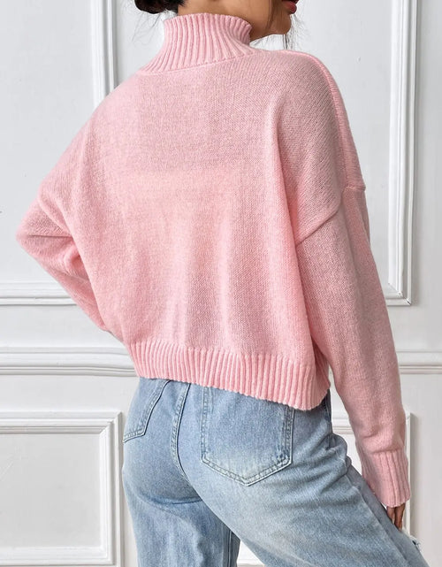 Load image into Gallery viewer, Bow Turtleneck Long Sleeve Sweater 2668south
