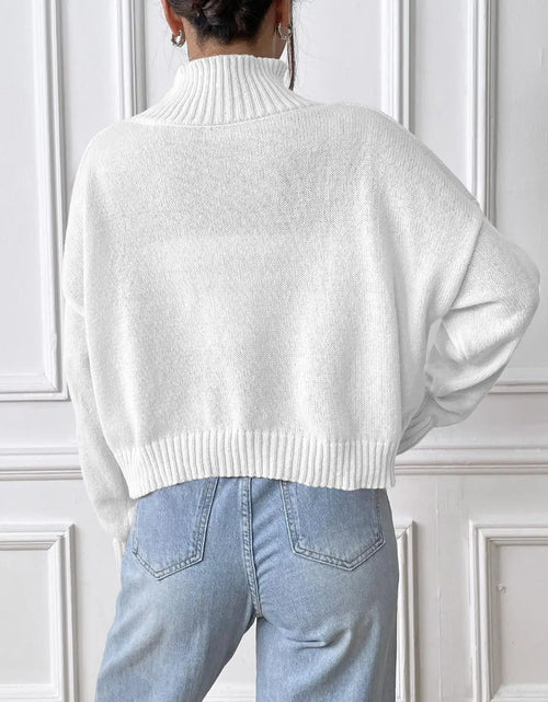 Load image into Gallery viewer, Bow Turtleneck Long Sleeve Sweater 2668south
