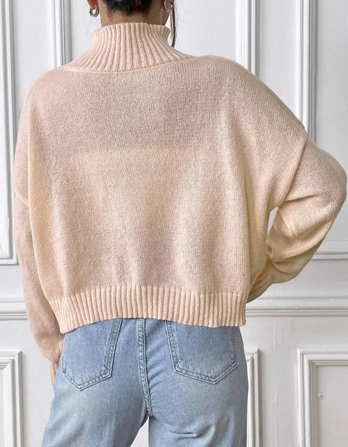 Load image into Gallery viewer, Bow Turtleneck Long Sleeve Sweater 2668south
