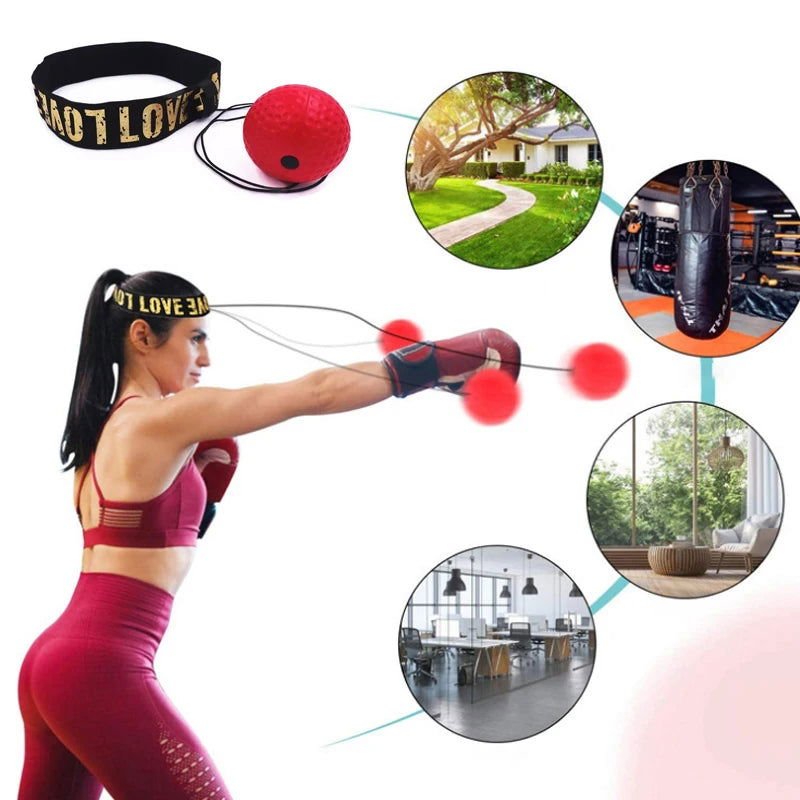 Boxing Speed Ball Head-Mounted PU Punch Ball MMA Sanda Training Hand Eye Reaction Home Sandbag Fitness Boxing Equipment 2668south