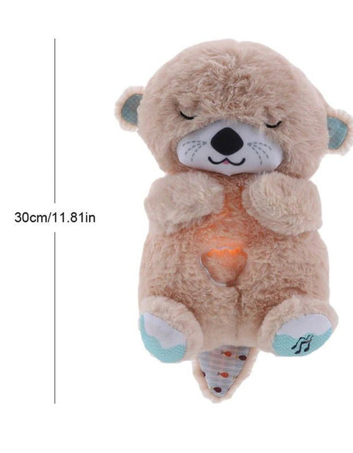 Load image into Gallery viewer, Breathing Otter Baby Sleep and Playmate Otter Musical Stuffed Plush Toy Baby Kids Soothing Music Sleep Sound and Light Doll Toys 2668south
