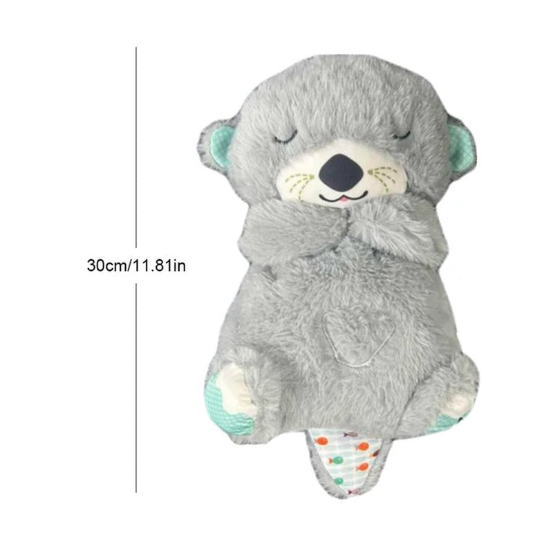 Breathing Otter Baby Sleep and Playmate Otter Musical Stuffed Plush Toy Baby Kids Soothing Music Sleep Sound and Light Doll Toys 2668south