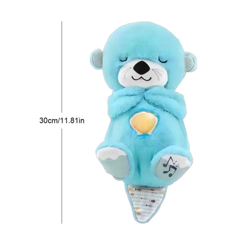 Breathing Otter Baby Sleep and Playmate Otter Musical Stuffed Plush Toy Baby Kids Soothing Music Sleep Sound and Light Doll Toys 2668south