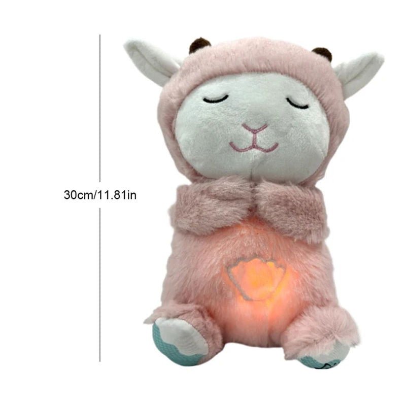 Breathing Otter Baby Sleep and Playmate Otter Musical Stuffed Plush Toy Baby Kids Soothing Music Sleep Sound and Light Doll Toys 2668south