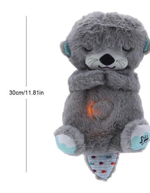 Load image into Gallery viewer, Breathing Otter Baby Sleep and Playmate Otter Musical Stuffed Plush Toy Baby Kids Soothing Music Sleep Sound and Light Doll Toys 2668south
