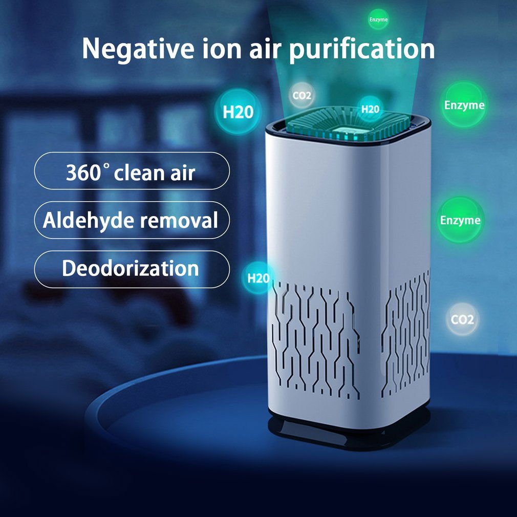 Car Air Purifier Portable Negative Ion Generator Remove Formaldehyde Dust Smoke Air Freshen Washer for Home Car 2668south