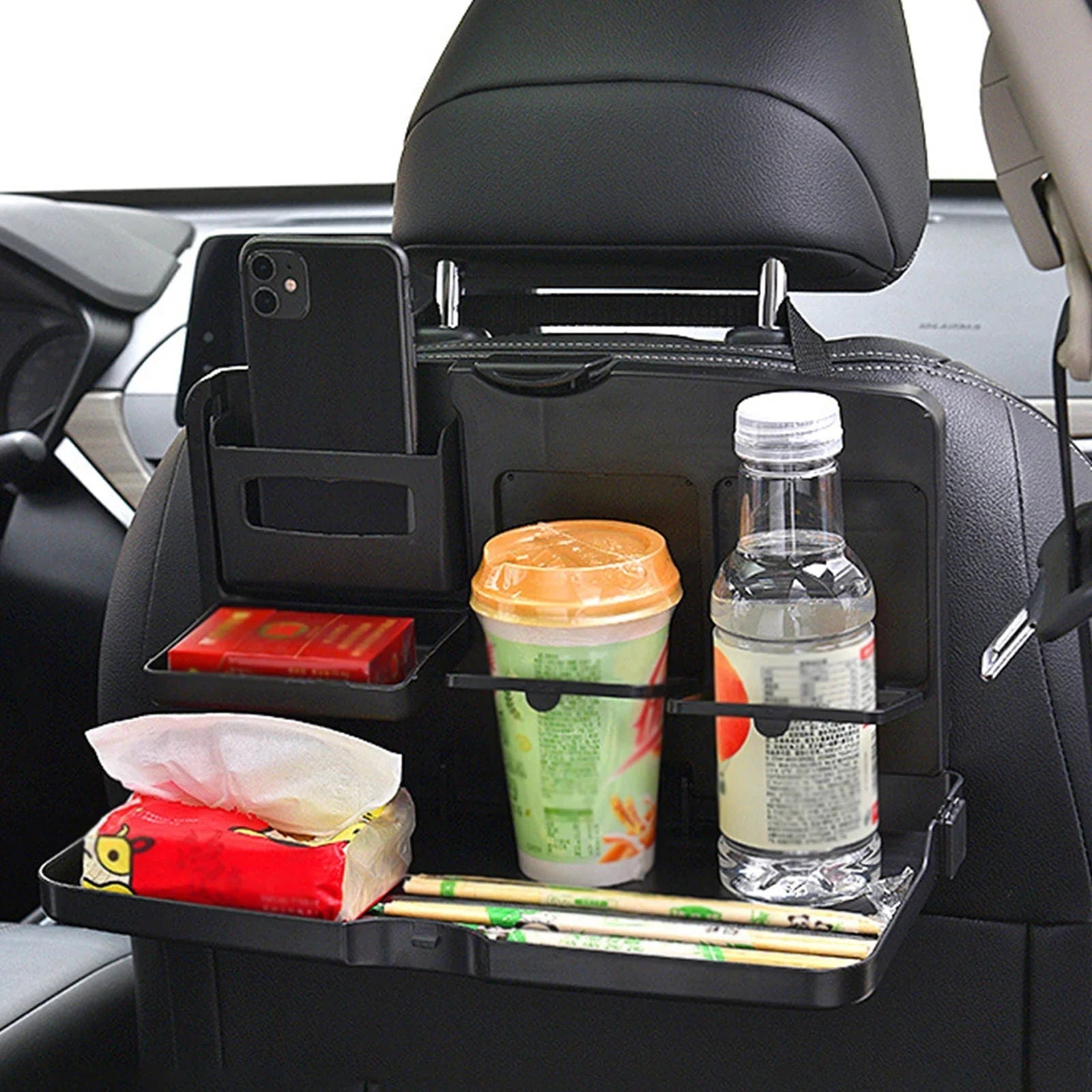 Car Back Seat Portabletray Table Foldable Car Backseat Table Organizer Car Work Dining Table Food Tray for Food and Drink 2668south