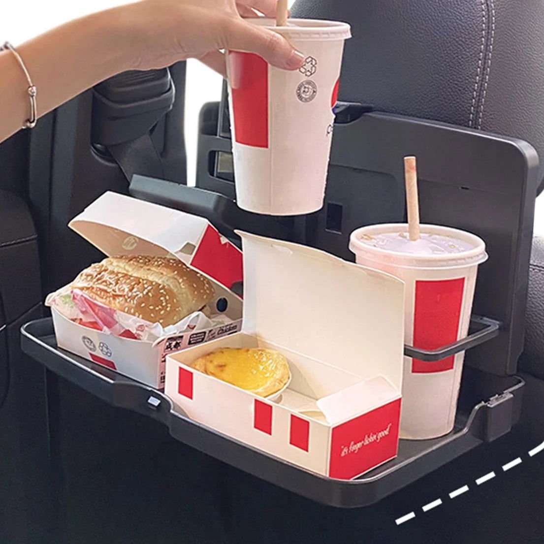 Car Back Seat Portabletray Table Foldable Car Backseat Table Organizer Car Work Dining Table Food Tray for Food and Drink 2668south