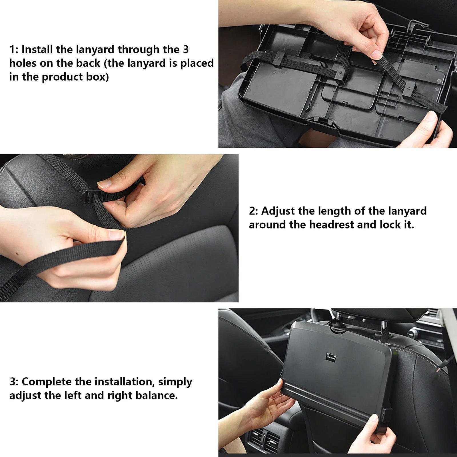 Car Back Seat Portabletray Table Foldable Car Backseat Table Organizer Car Work Dining Table Food Tray for Food and Drink 2668south