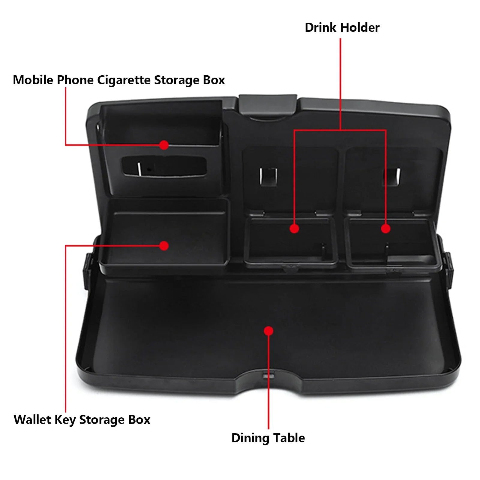 Car Back Seat Portabletray Table Foldable Car Backseat Table Organizer Car Work Dining Table Food Tray for Food and Drink 2668south