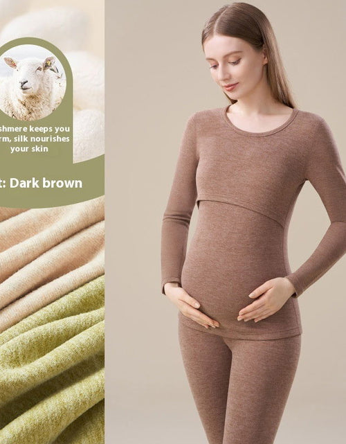 Load image into Gallery viewer, Cashmere Silk Edging Pregnant Women Warm Suit 2668south
