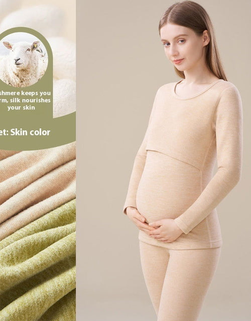 Load image into Gallery viewer, Cashmere Silk Edging Pregnant Women Warm Suit 2668south
