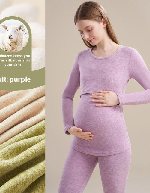 Load image into Gallery viewer, Cashmere Silk Edging Pregnant Women Warm Suit 2668south
